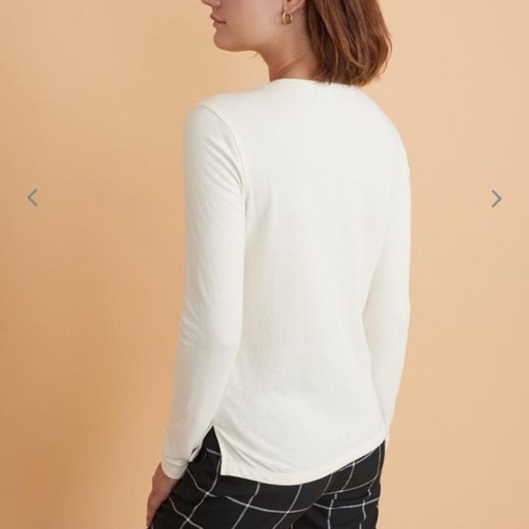 Marine Layer Double Knit Henley Long Sleeve, Size M - Picture 2 of 6